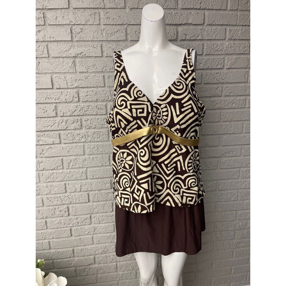 Anne Klein Women Two-Piece Swimsuit Size 22<3